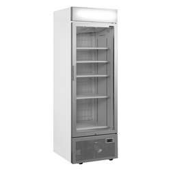Tefcold Displaygefrierschrank UFSC1450GCP NF Silver, Weiß, EEK C