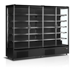 Tefcold Supermarkt-Multideck-Kühlschrank PC2500B, Schwarz RAL9005, EEK B