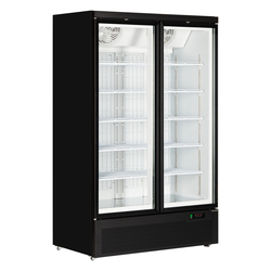 Tefcold Glastürgefrierschrank Atom Maxi F2DB, Schwarz RAL9005, EEK D