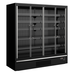 Tefcold Supermarkt-Multideck-Kühlschrank Galaxy+ GP20FGD Maxi Black, Schwarz RAL9005, EEK B