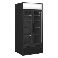 Tefcold Display-Kühlschrank in Schwarz FSC891H Black, Schwarz RAL9005, EEK C