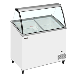 Tefcold Speiseeisvitrine IC301SCE+SO, Weiß, EEK D