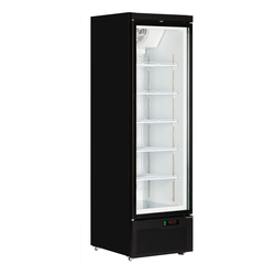 Tefcold Glastürgefrierschrank Atom Maxi F1DB, Schwarz RAL9005, EEK C