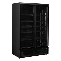 Tefcold Displaykühlschrank Atom Maxi C2DBB, Schwarz RAL9005, EEK B