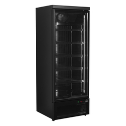 Tefcold Glastürgefrierschrank Atom Maxi F1DBB, Schwarz RAL9005, EEK C