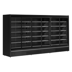 Tefcold Supermarkt-Multideck-Kühlschrank MDCA3750HB, Schwarz RAL9005, EEK B