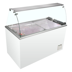 Tefcold Speiseeisvitrine IDA500-W1+, Weiß, RAL 9010, EEK D