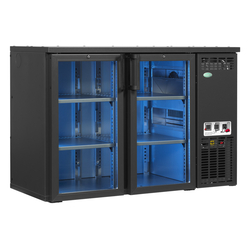 Serrco by Tefcold High-End-Backbar-Kühlschränke SCL-22GMU+, Anthrazit RAL 7021, EEK C