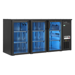 Serrco by Tefcold High-End-Backbar-Kühlschränke SCL-222GMU+, Anthrazit RAL 7021, EEK C