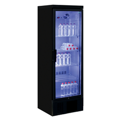 Serrco by Tefcold High-End-Glastür-Kühlschrank SGD-300GE, Anthrazit RAL 7021, EEK F