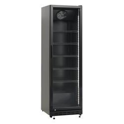 Tefcold Kühlschränke mit Glastüren SD430Eblack, Schwarz, EEK D