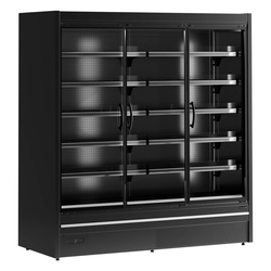Tefcold Supermarkt-Multideck-Kühlschrank MDCA1875HB-2, Schwarz RAL9005, EEK B