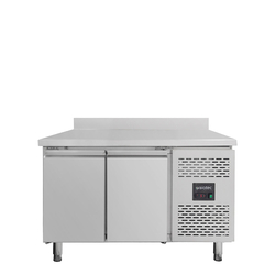Vaiotec Gastro-Kühltisch, 2-türig inkl. Aufkantung – Monoblock, 1360 × 700 mm