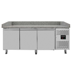 Vaiotec Gastro-Pizzakühltisch, 3-türig grau, 2020 × 800 mm
