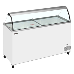 Tefcold Speiseeisvitrine IC502SC-SO, Weiß, EEK D
