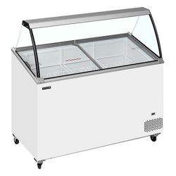Tefcold Speiseeisvitrine IC402SCE-SO, Weiß, EEK D