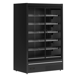 Tefcold Supermarkt-Multideck-Kühlschrank MDCB1250HB, Schwarz RAL9005, EEK B