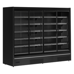 Tefcold Supermarkt-Multideck-Kühlschrank MDCB2500HB, Schwarz RAL9005, EEK B