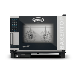 UNOX BAKERTOP MIND.Maps PLUS XEBC-04EU-EPLM Professioneller Countertop-Ladenbackofen 4 Einschübe 600x400 Elektrisch Türöffnung links