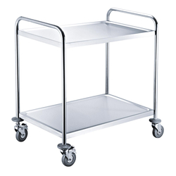 Vaiotec Servierwagen Edelstahl, 2 Böden, 860 × 540 mm