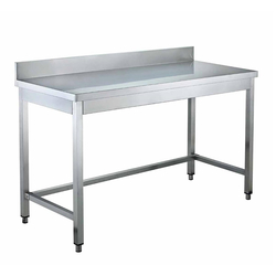 Vaiotec Gastro-Arbeitstisch, unterfahrbar mit Aufkantung, 1600 × 700 mm