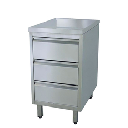 Vaiotec Gastro-Schubladenschrank mit 3 Schubladen, 400 × 700 mm