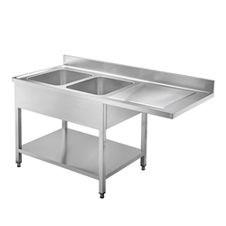 Vaiotec Gastro-Spülcenter, 2 Becken links, 1600 × 600 mm