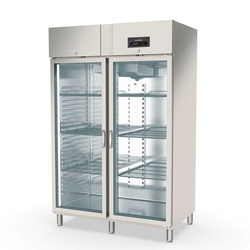 Vaiotec Topline Gewerbekühlschrank, 2-türig GN 2/1 – Glas, 1350 × 850 mm