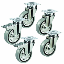Vaiotec Rollenkit für Kühl & Tiefkühltische – 4 türig + Kühl und Tiefkühlschränke 2 türig Serie Topline