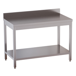 Vaiotec Topline Gastro-Arbeitstisch, Grundboden und Aufkantung, 2000 × 600 mm