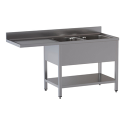 Vaiotec Topline Gastro-Spülcenter, 2 Becken rechts, 1800 × 700 mm