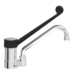 Vaiotec Topline Mischbatterie mit Schwenkhahn & Einhebelmischer – Einloch, 55 × 245 mm