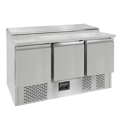 Vaiotec Gastro-Zubereitungstisch Mini, 3-fach für 7x GN 1/3, 1365 × 700 mm