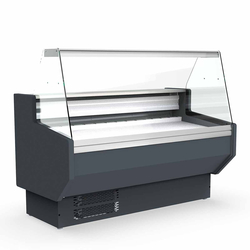 Vaiotec Topline Gastro-Kühltheke 150 – gerades Frontglas grau, 1505 × 800 mm