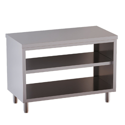 Vaiotec Topline Gastro-Arbeitsschrank, offen mit Durchreiche, 2000 × 600 mm