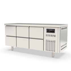 Vaiotec Topline Gastro-Tiefkühltisch, 3-fach GN 1/1 mit 6 Schubladen, 1795 × 700 mm