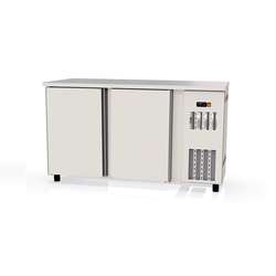 Vaiotec Topline Gastro-Barkühltisch Edelstahl, 2 Türen, 1485 × 530 mm