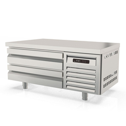 Vaiotec Topline Gastro-Unterbaukühltisch, 1-fach GN 2/1 mit 2 Schubladen, 1210 × 700 mm
