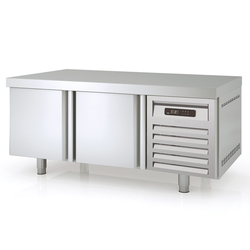Vaiotec Topline Gastro-Unterbaukühltisch, 2-fach GN 1/1 mit 2 Türen, 1345 × 700 mm