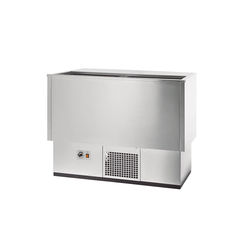 Vaiotec Topline Gastro-Getränkekühltruhe Edelstahl mit Edelstahlschiebedeckel, 184 Liter, 1020 × 545 mm