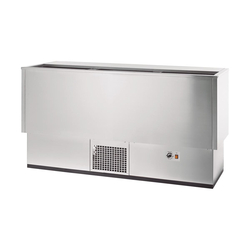 Vaiotec Topline Gastro-Getränkekühltruhe Edelstahl mit Edelstahlschiebedeckel, 290 Liter, 1510 × 545 mm