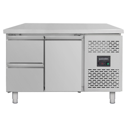 Vaiotec Gastro-Kühltisch, 1 Tür & 2 Schubladen – Monoblock, 1360 × 700 mm