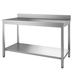 Vaiotec Topline Gastro-Arbeitstisch, Grundboden und Aufkantung, 500 × 600 mm
