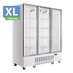 Vaiotec Topline Gastro-Getränkekühlschrank 3 Türen, 1360 Liter XL, weiß, 1640 × 742 mm