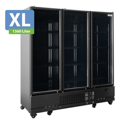 Vaiotec Topline Gastro-Getränkekühlschrank 3 Türen, 1360 Liter XL,schwarz, 1640 × 742 mm
