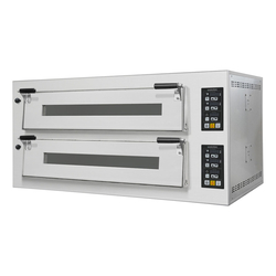 Vaiotec Topline Elektro Pizzaofen 6+6 × 34 cm (tiefe Version), digitales Thermostat, 1100 × 1185 mm