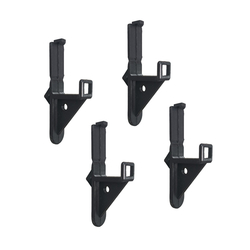 Vaiotec 4er-Set Halterungen für Rost für Topline Getränkekühlschranke, schwarz