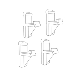 Vaiotec Auflagewinkel 4 Stück für Rost der Getränkekühlschränke 10525 & 10526