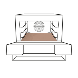 UNOX Teflon-Antihaftfolie TG365 Platten und Behälter für Speed-Öfen 460x330
