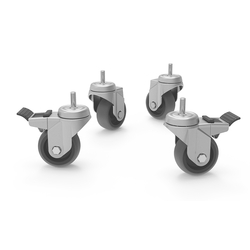 UNOX Drehbares Rad mit Bremse XR623 Räder